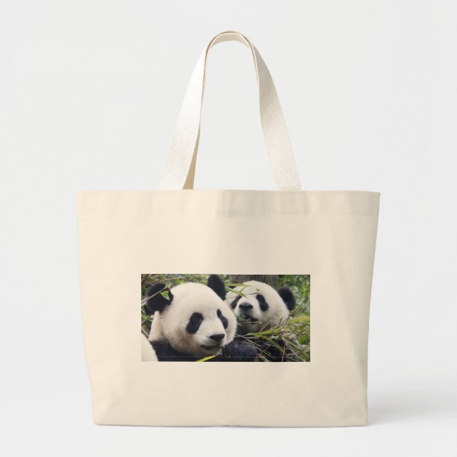 Panda-Bären Jumbo Stoffbeutel (Vorne)
