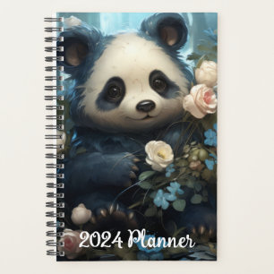 Panda Bären und Blume Planer