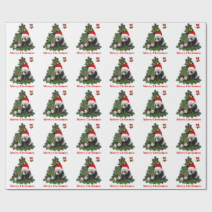 Panda Bären Weihnachten Geschenkpapier