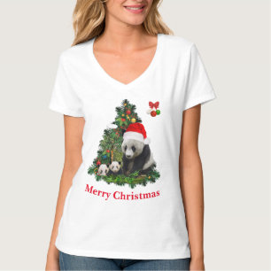 Panda-Bären-Weihnachts-T-Shirt T-Shirt