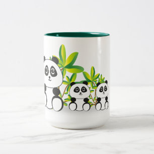 Panda Bären Zweifarbige Tasse