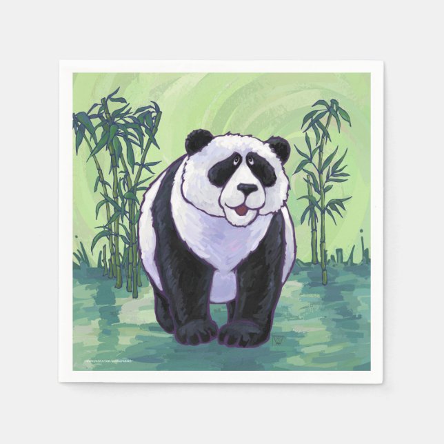 Panda Bärengeschenke und Zubehör Serviette (Vorderseite)