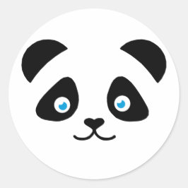 Panda Bärengesicht Runder Aufkleber