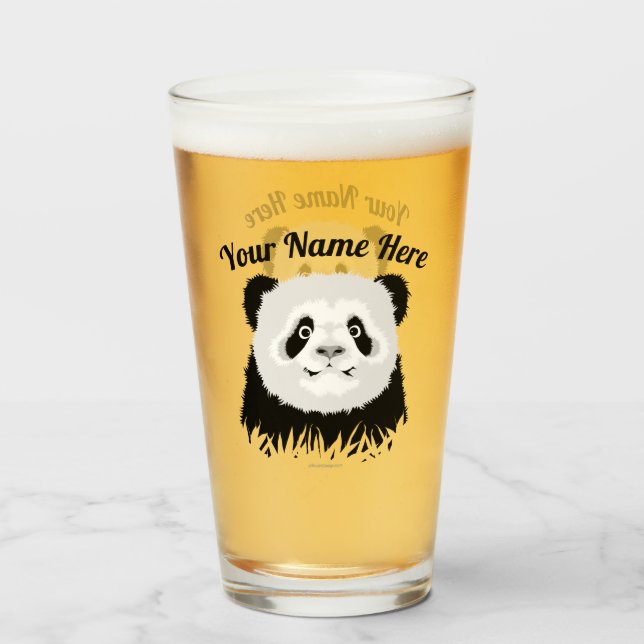 Panda-Bärenglas Glas (Vorne (Gefüllt))