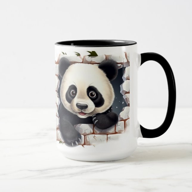 Panda-Bärenhintergrund Tasse (Rechts)