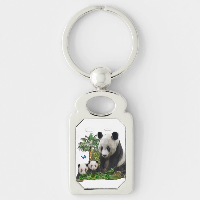 Panda-Bärenkunst Schlüsselanhänger (Vorderseite)