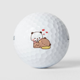 Panda Bärenpaar, Niedliche Bubu und Dudu-Schläger  Golfball