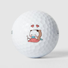 Panda Bärenpaar, Niedliche Bubu und Dudu-Schläger  Golfball