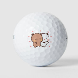 Panda Bärenpaar, Niedliche Bubu und Dudu-Schläger  Golfball