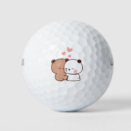 Panda Bärenpaar, Niedliche Bubu und Dudu-Schläger  Golfball