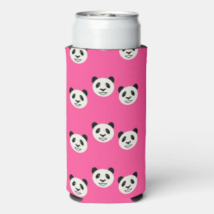 Panda-Bärenschilder in rosa Selters Dosenkühler