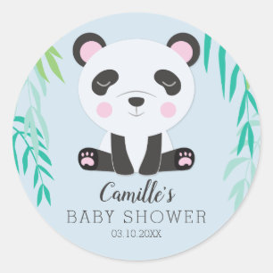 Panda-Bärn-Baby-Duschen-Umbau personalisiert Runder Aufkleber