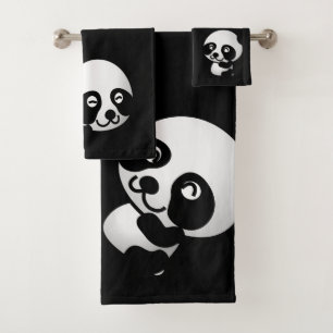 Panda-Bärn-Badezimmer-Tuch-Set Badhandtuch Set