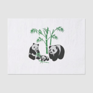 Panda-Bärn-Familie Seidenpapier