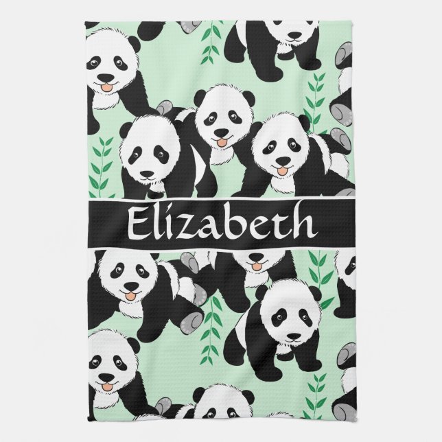 Panda-Bärn-Grafik personifizieren Küchentuch (Vertikal)