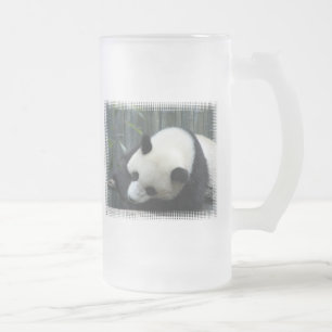Panda-Bärn-mattierte Bier-Tasse Mattglas Bierglas