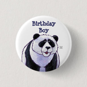 Panda-Bärn-Party-Mitte Button