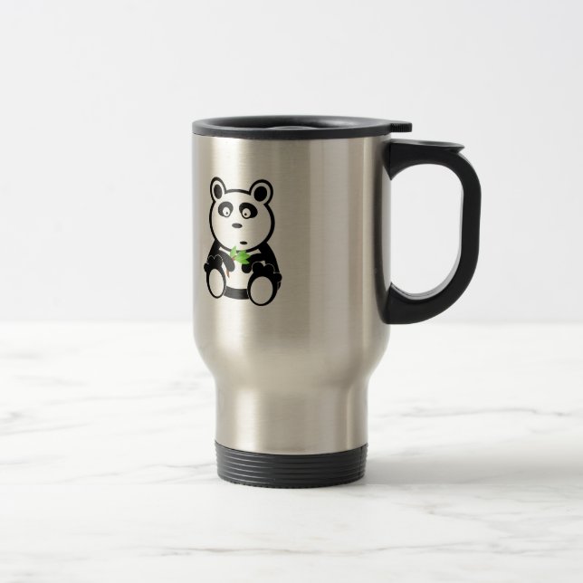 Panda-Bärn-Schwarz-weiße Schicksals-Geschenke Reisebecher (Rechts)