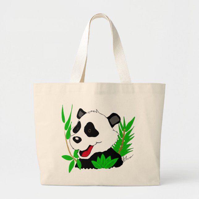 Panda-Bärn-Tasche Jumbo Stoffbeutel (Vorne)