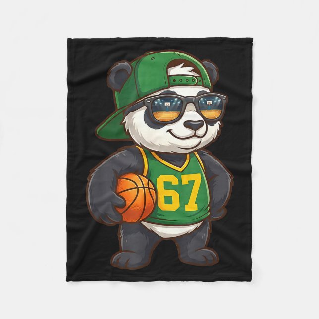 Panda Basketball 67 Gen Alpha Slang Srts Men Boys  Fleecedecke (Vorderseite)