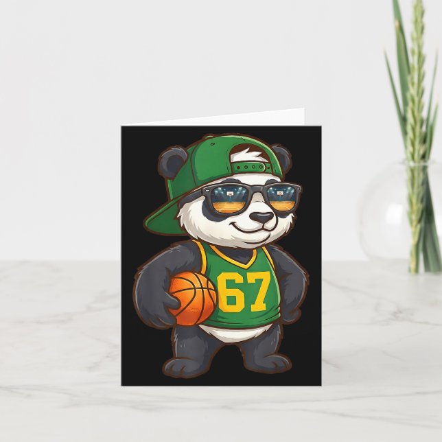 Panda Basketball 67 Gen Alpha Slang Srts Men Boys  Karte (Vorderseite)