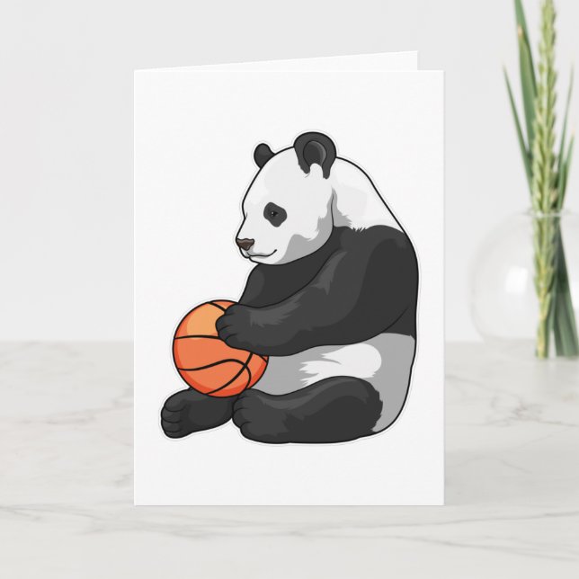Panda Basketball-Spieler Basketball Karte (Vorderseite)