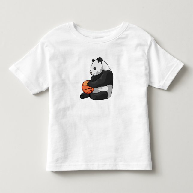 Panda Basketball-Spieler Basketball Kleinkind T-shirt (Vorderseite)
