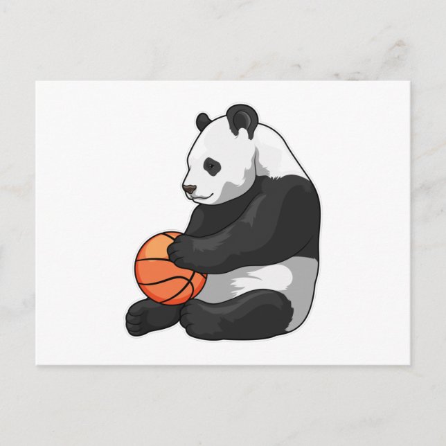 Panda Basketball-Spieler Basketball Postkarte (Vorderseite)