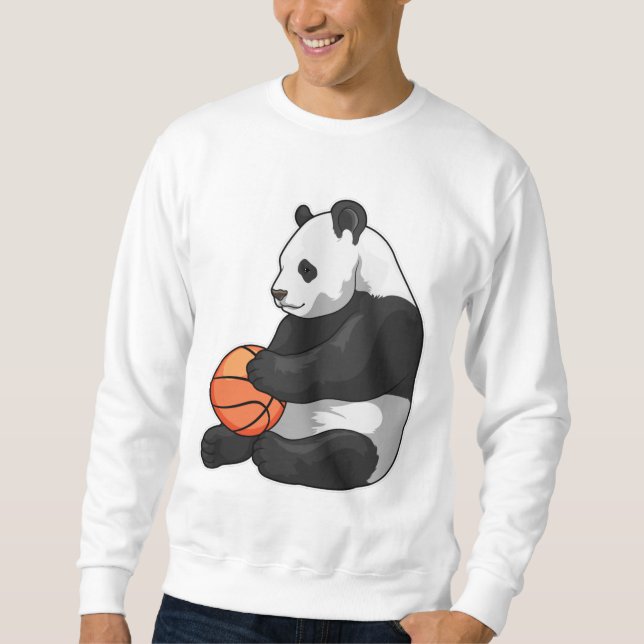 Panda Basketball-Spieler Basketball Sweatshirt (Vorderseite)