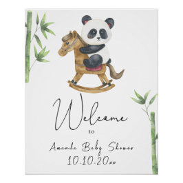 Panda Bear and Bamboo - Welcome Foam Board Poster