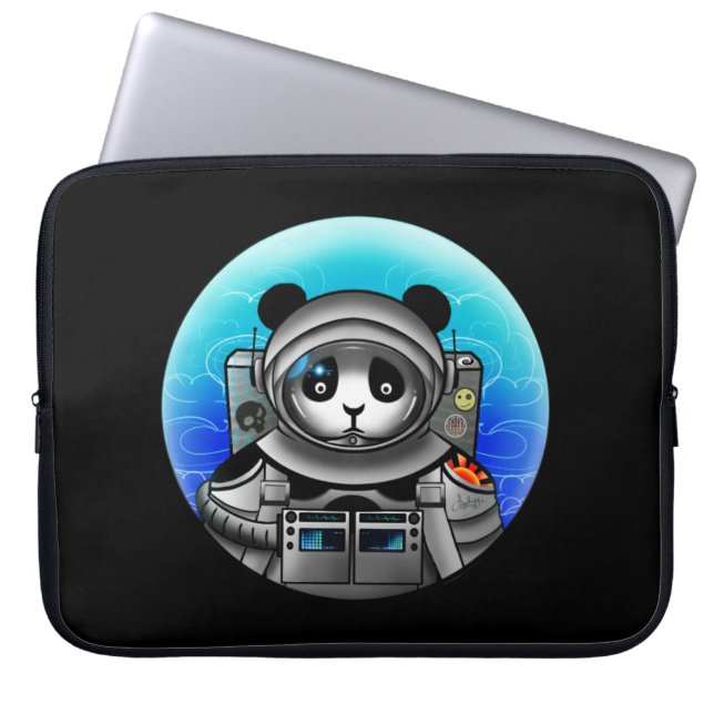 Panda Bear Astronaut Laptopschutzhülle (Vorderseite)