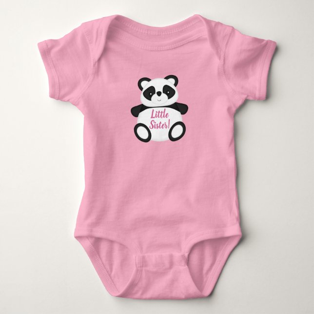 Panda Bear Baby Dusche Baby Strampler (Vorderseite)