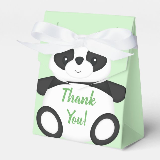 Panda Bear Baby Dusche Geschenkschachtel (Vorderseite)