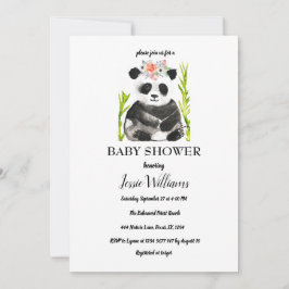 Panda Bear Babydusche Schwarz-Weiß-Natur Einladung
