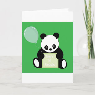 Panda Bear Babys 1. Geburtstag Karte