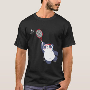 Panda Bear Badminton Player Single verdoppeln Ace T-Shirt