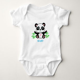 Panda Bear & Bamboo Pflanze Baby Strampler