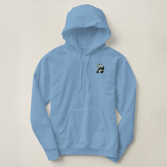 Panda Bear Bestickter Hoodie (Design vorne)