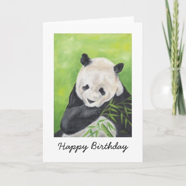 Panda Bear Birthday Card Karte (Vorderseite)
