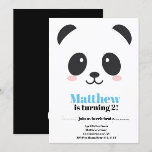 Panda Bear Birthday Einladung