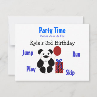 Panda Bear Birthday Einladung