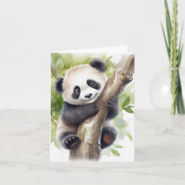 Panda Bear Blank Note Card