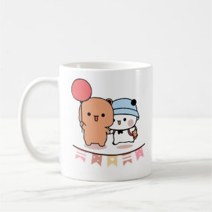 PANDA BEAR, bubu und dudu hugs Liebe Ballon Kaffeetasse