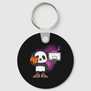 Panda Bear Bysketbyll Player Animal Lover Hoops Dr Schlüsselanhänger