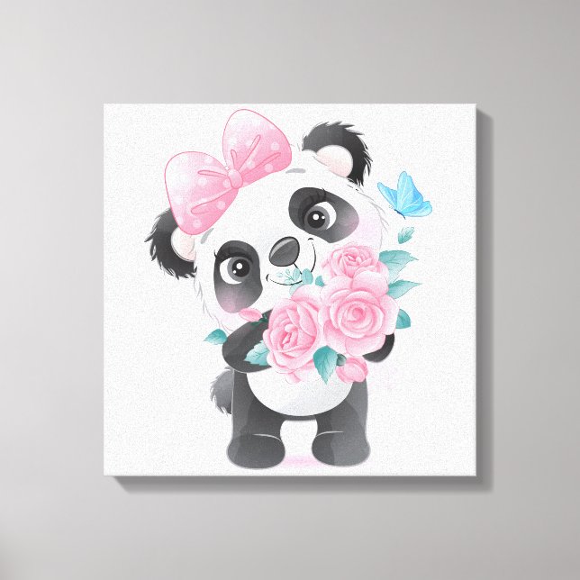 Panda Bear Canvas Print Leinwanddruck (Vorderseite)