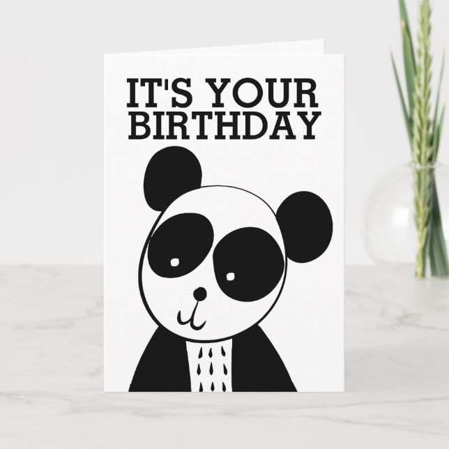 PANDA BEAR CARTES D'ANNIVERSAIRE (Devant)
