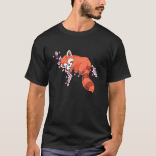 Panda Bear Cherry Blossom Animal Zoo Keeper Red Pa T-Shirt