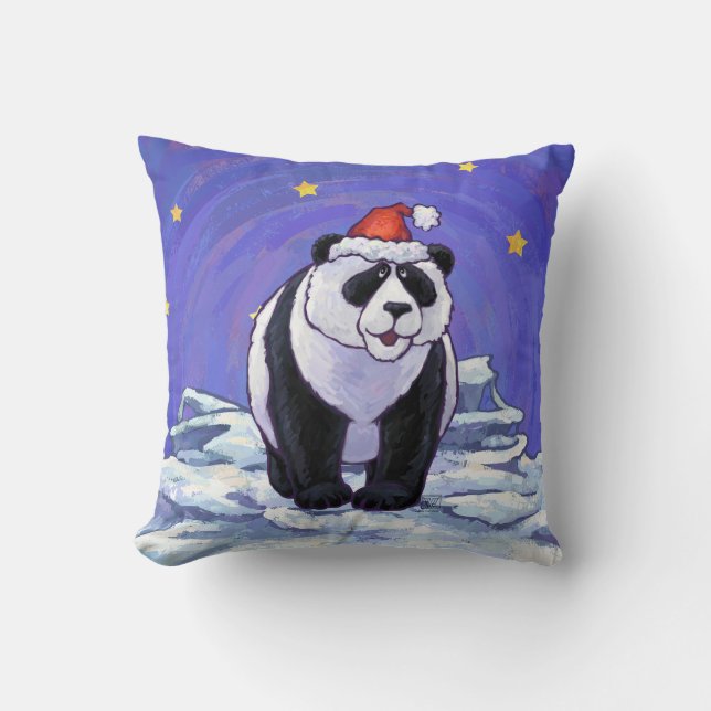Panda Bear Christmas Kissen (Vorderseite)