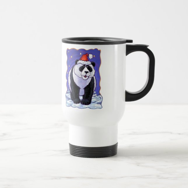 Panda Bear Christmas Reisebecher (Rechts)