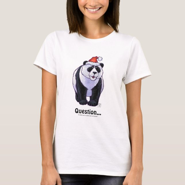 Panda Bear Christmas T-Shirt (Vorderseite)